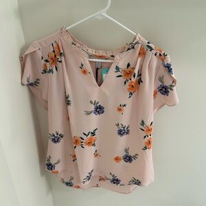 NWT Pink floral blouse